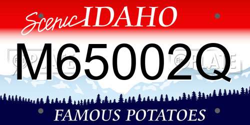 M65002Q Idaho License Plate