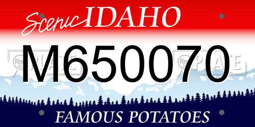 M650070 Idaho License Plate