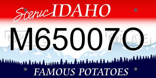 M65007O Idaho License Plate