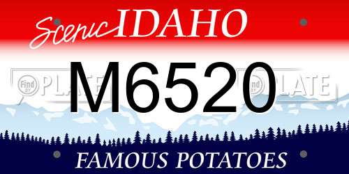 M6520 Idaho License Plate