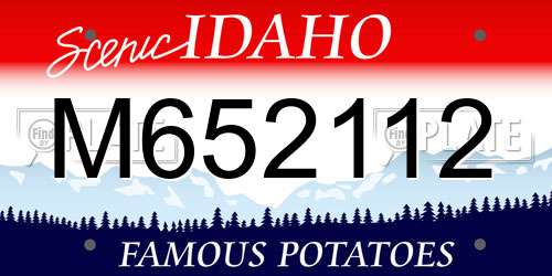 M652112 Idaho License Plate