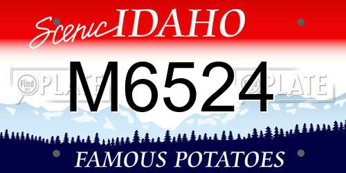 M6524 Idaho License Plate