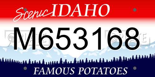 M653168 Idaho License Plate