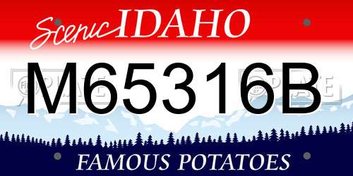 M65316B Idaho License Plate