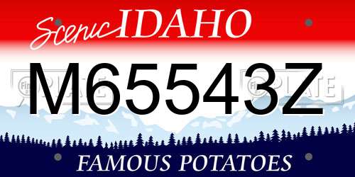 M65543Z Idaho License Plate