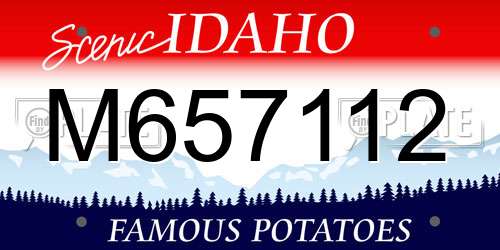M657112 Idaho License Plate