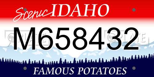 M658432 Idaho License Plate