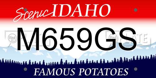 M659GS Idaho License Plate