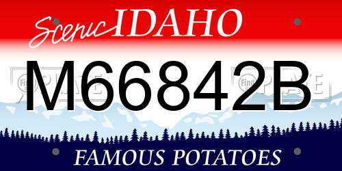 M66842B Idaho License Plate