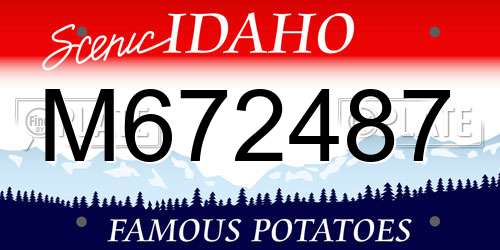 M672487 Idaho License Plate