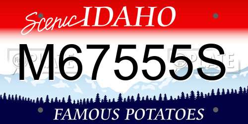 M67555S Idaho License Plate