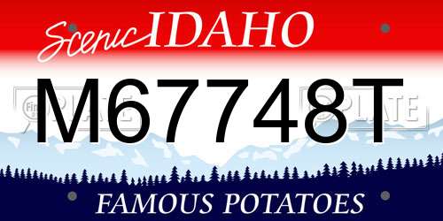 M67748T Idaho License Plate