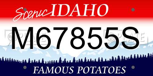 M67855S Idaho License Plate
