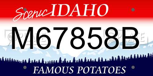 M67858B Idaho License Plate
