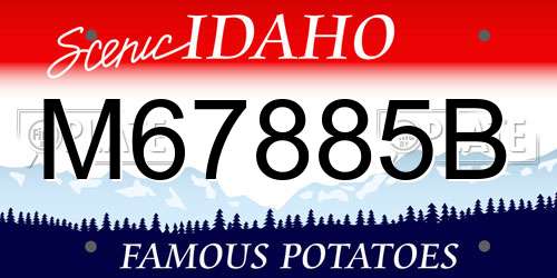 M67885B Idaho License Plate