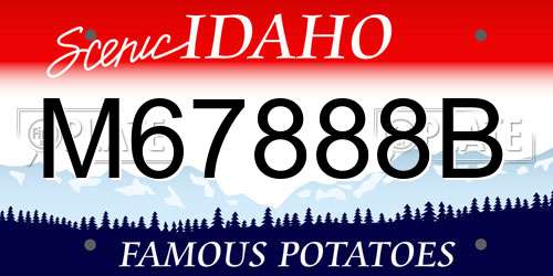 M67888B Idaho License Plate