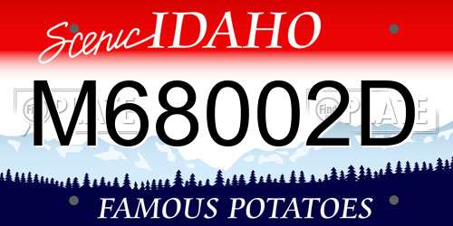 M68002D Idaho License Plate