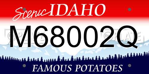 M68002Q Idaho License Plate