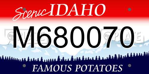 M680070 Idaho License Plate