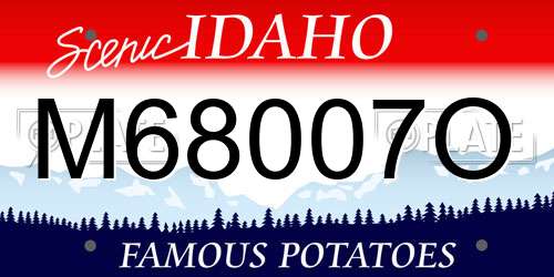 M68007O Idaho License Plate