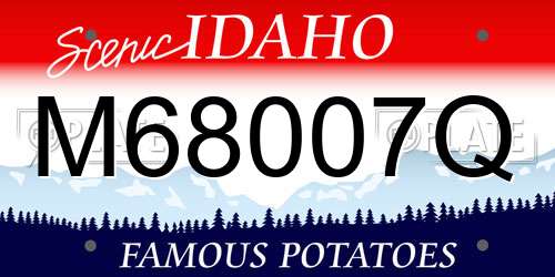M68007Q Idaho License Plate