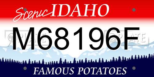 M68196F Idaho License Plate
