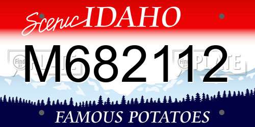 M682112 Idaho License Plate