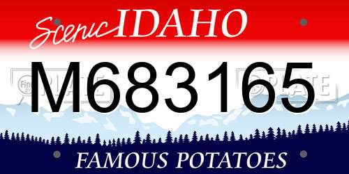 M683165 Idaho License Plate