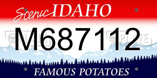 M687112 Idaho License Plate