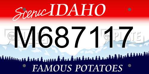M687117 Idaho License Plate
