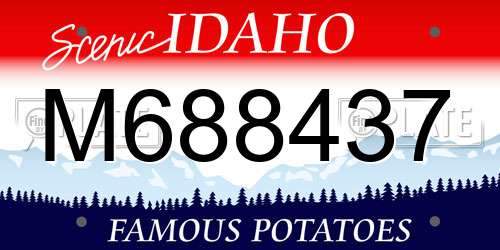 M688437 Idaho License Plate