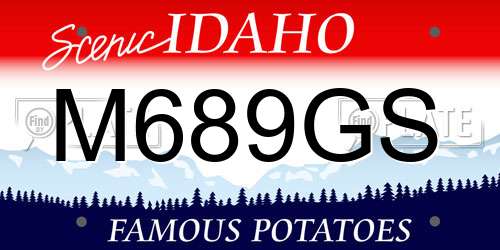M689GS Idaho License Plate