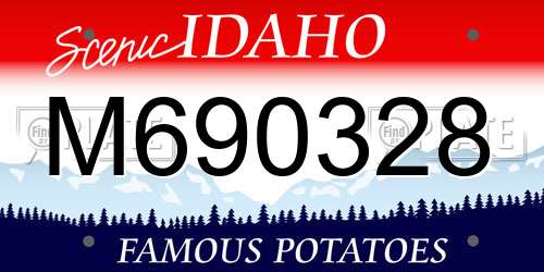 M690328 Idaho License Plate
