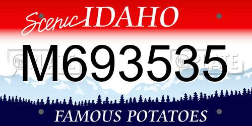 M693535 Idaho License Plate