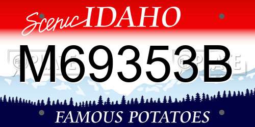 M69353B Idaho License Plate