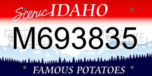 M693835 Idaho License Plate