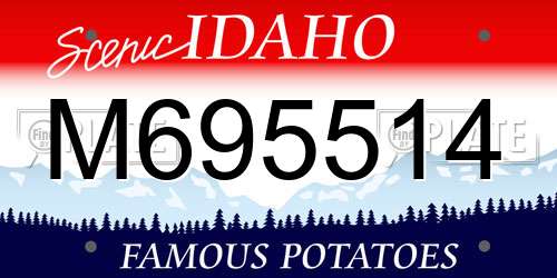 M695514 Idaho License Plate