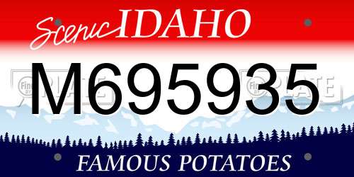 M695935 Idaho License Plate