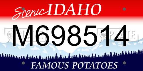 M698514 Idaho License Plate