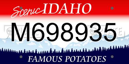 M698935 Idaho License Plate