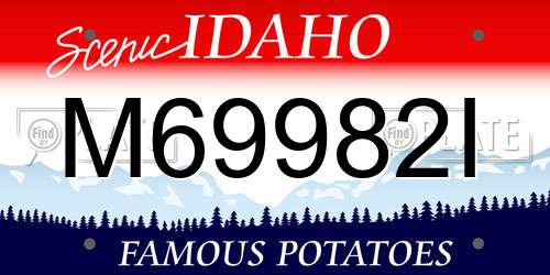 M69982I Idaho License Plate
