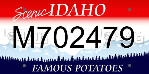 M702479 Idaho License Plate