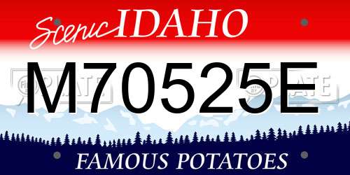 M70525E Idaho License Plate