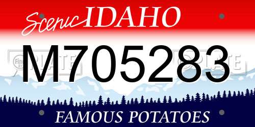 M705283 Idaho License Plate