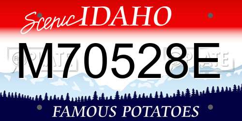 M70528E Idaho License Plate