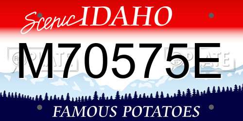 M70575E Idaho License Plate