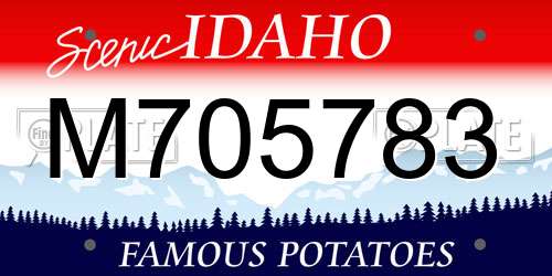M705783 Idaho License Plate