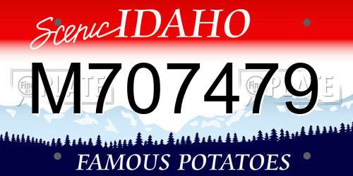 M707479 Idaho License Plate