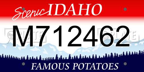 M712462 Idaho License Plate