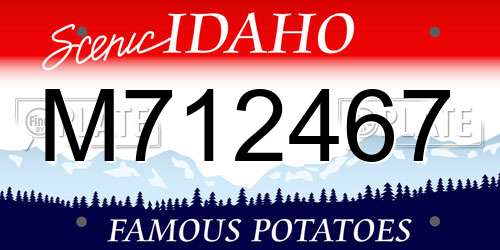 M712467 Idaho License Plate